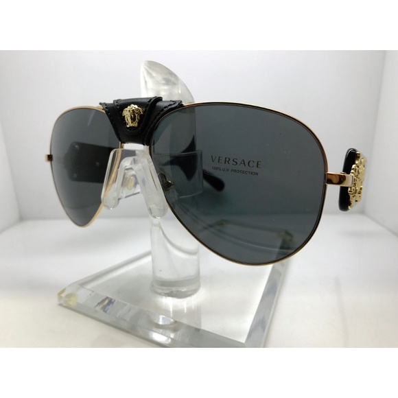 NWT Authentic Versace Gold Pilot Aviators - Picture 3 of 8